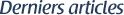 Derniers articles